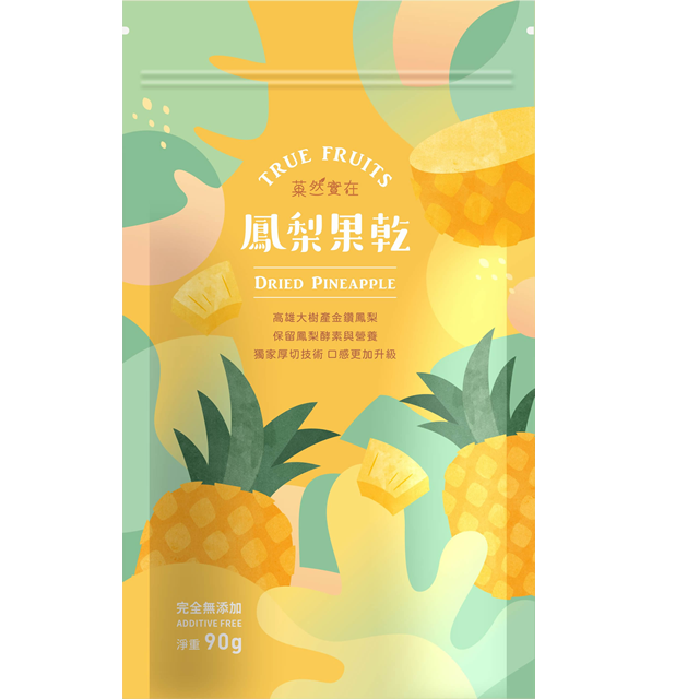 零添加  |  金鑽鳳梨果乾-90g